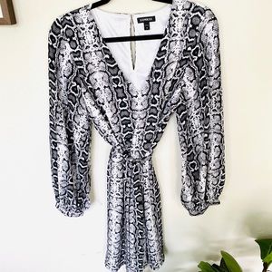 Express Chiffon Snakeskin Mini Dress